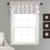 Bellagio Room Darkening Valance - 18" x 52"+2" / Gray
