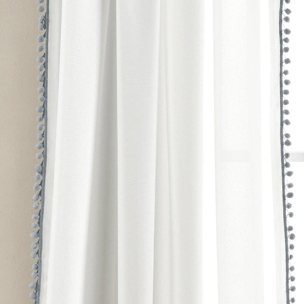 Pom Pom Window Curtain Panel