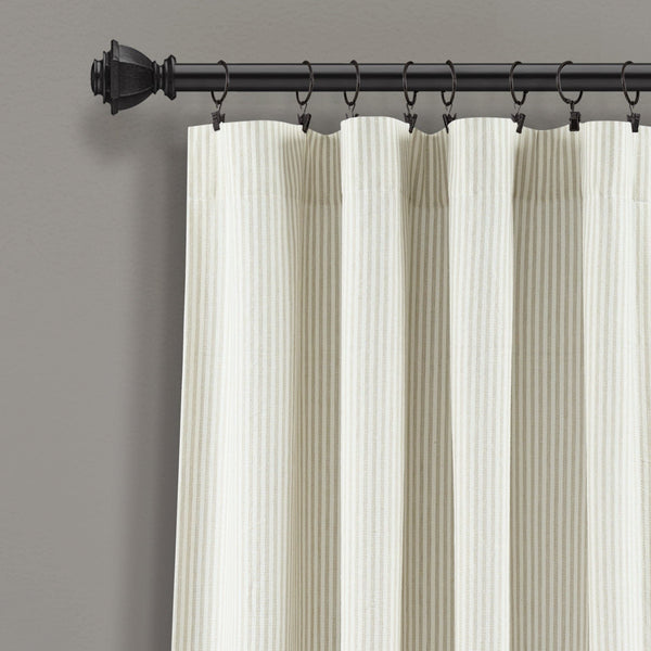 Vintage Stripe Yarn Dyed Window Curtain Panel Set