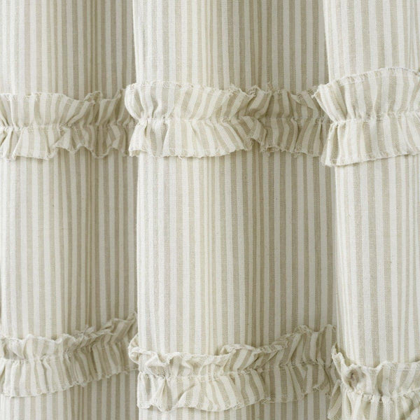 Vintage Stripe Yarn Dyed Window Curtain Panel Set