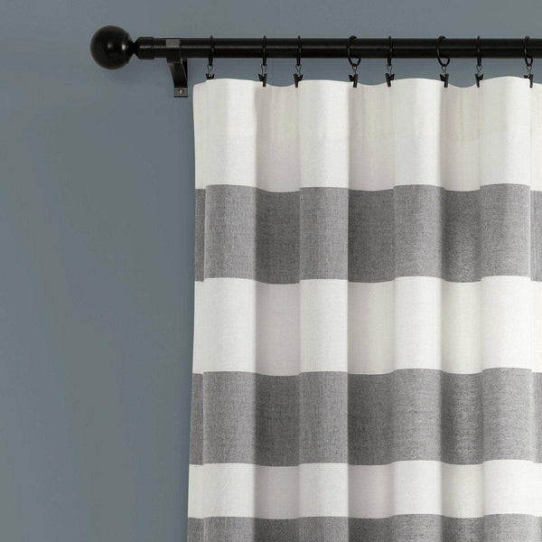 Cape Cod Stripe Yarn Dyed Cotton Window Curtain Panel Set