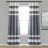 Cape Cod Stripe Yarn Dyed Cotton Window Curtain Panel Set - 40"W x 84"L / Navy