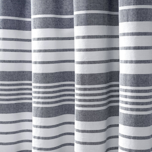 Nantucket Yarn Dyed Tassel Fringe Window Curtain Panel Set