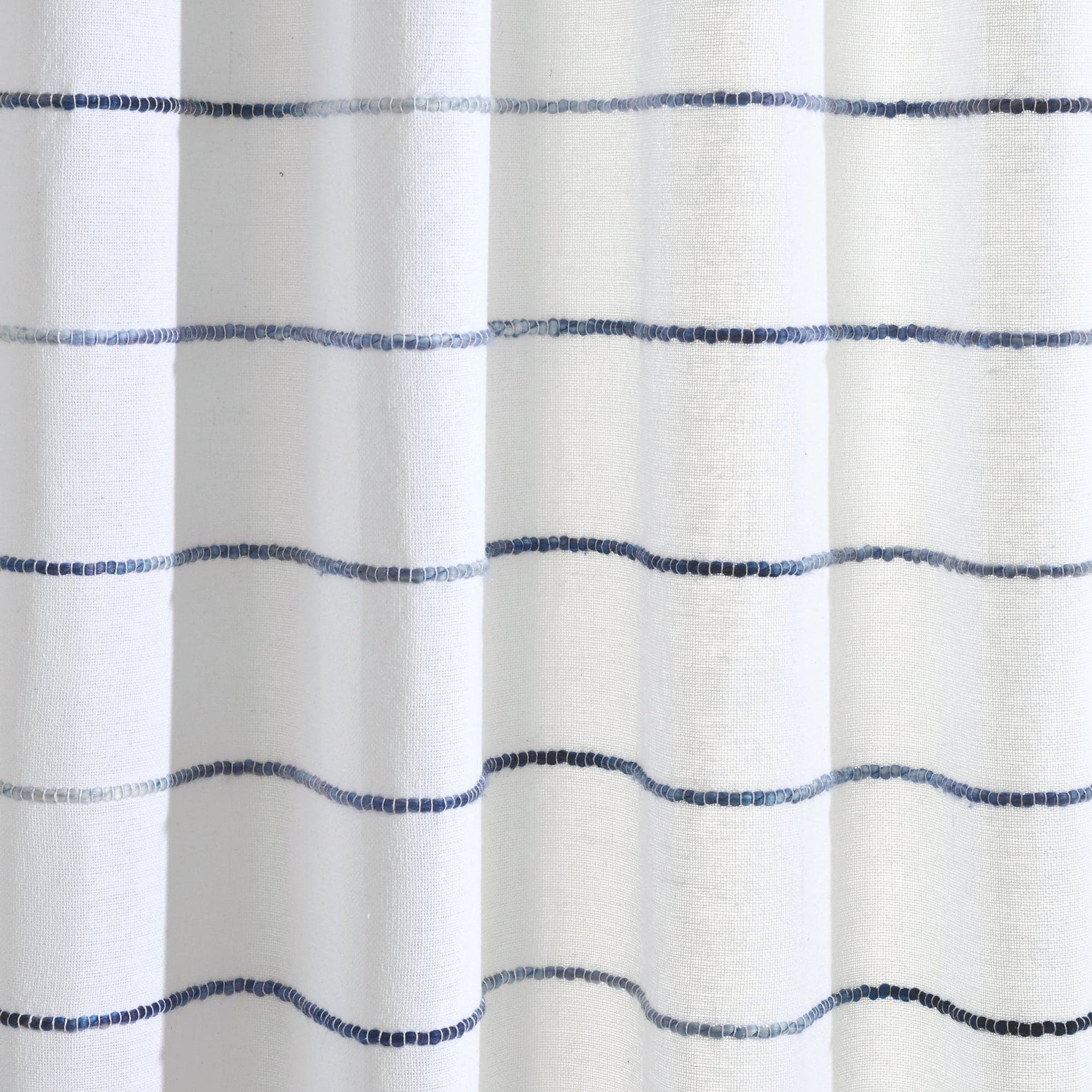 Ombre Stripe Yarn Dyed Recycled Cotton Blend Window Curtain Panel Set