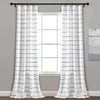 Ombre Stripe Yarn Dyed Recycled Cotton Blend Window Curtain Panel Set