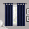 Insulated Knotted Tab Top Blackout Window Curtain Panel Set