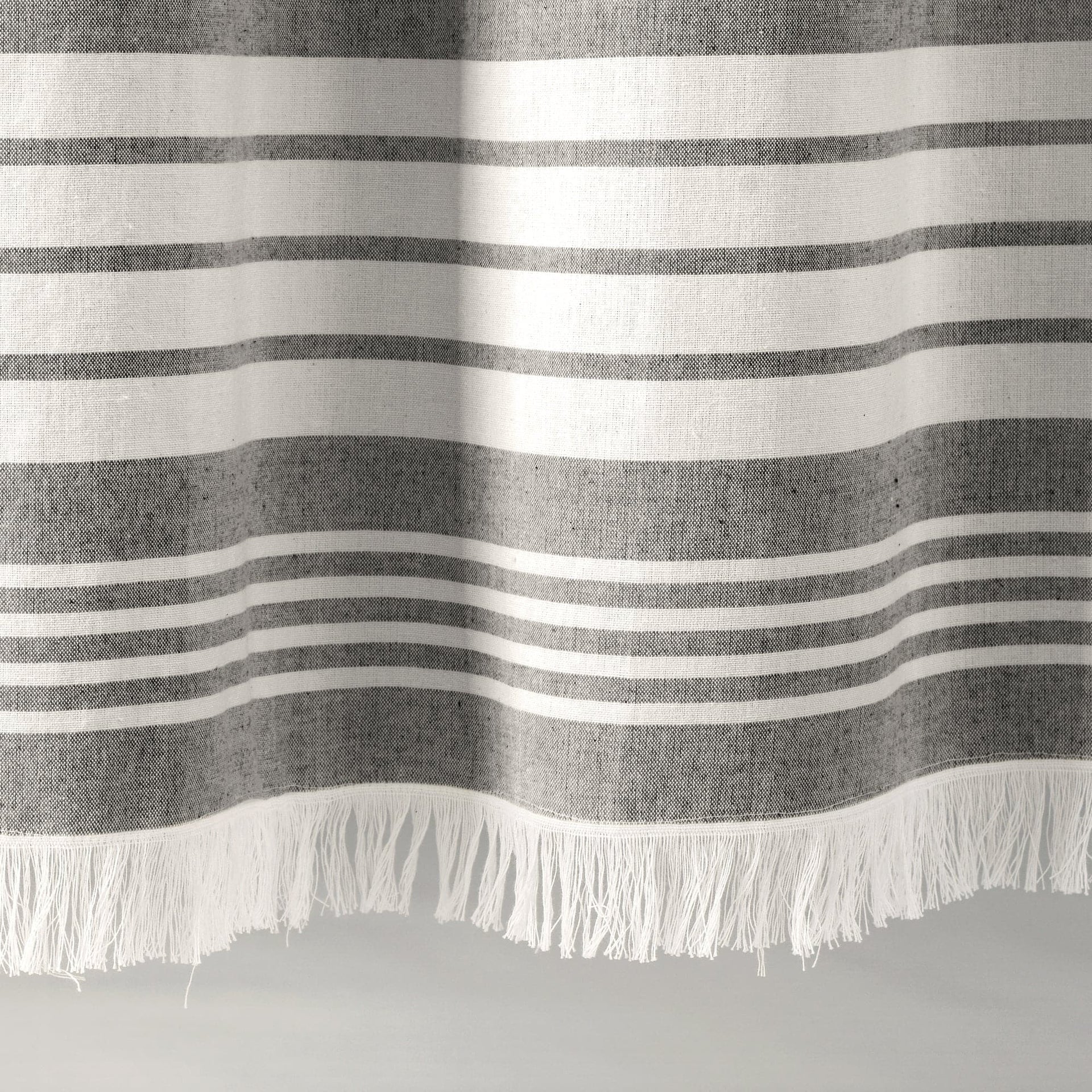 Nantucket Yarn Dyed Tassel Fringe Shower Curtain