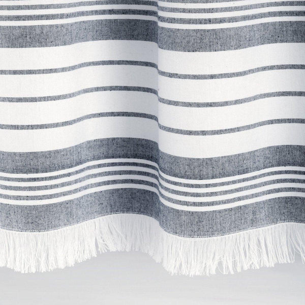 Nantucket Yarn Dyed Tassel Fringe Shower Curtain