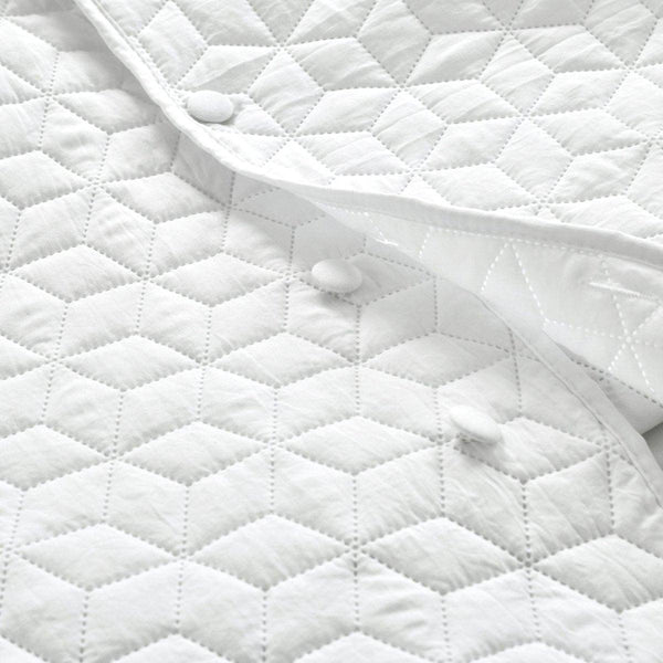 French Country Geo Ruffle Skirt 3 Piece Bedspread Set