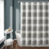 Tucker Stripe Yarn Dyed Knotted Tassel Shower Curtain