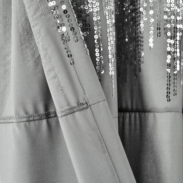Shimmer Sequins Window Curtain Panel Set