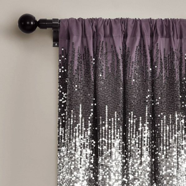 Shimmer Sequins Window Curtain Panel Set