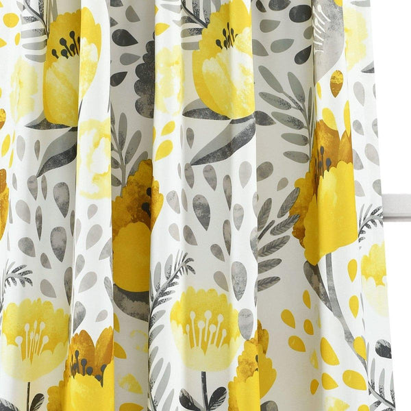 Poppy Garden Light Filtering Window Curtain Panel Set