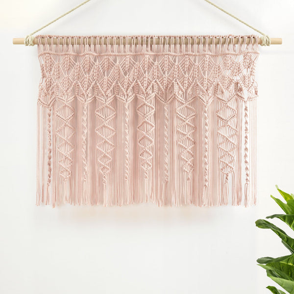 Boho Macrame Textured Cotton Valance