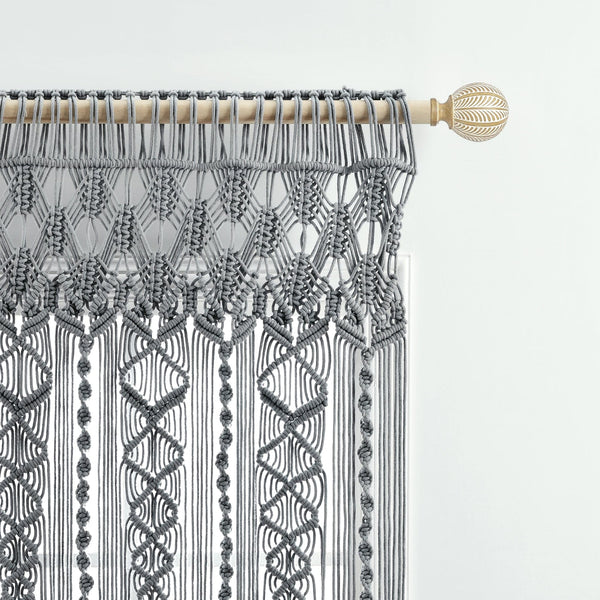 Boho Macrame Textured Cotton Valance