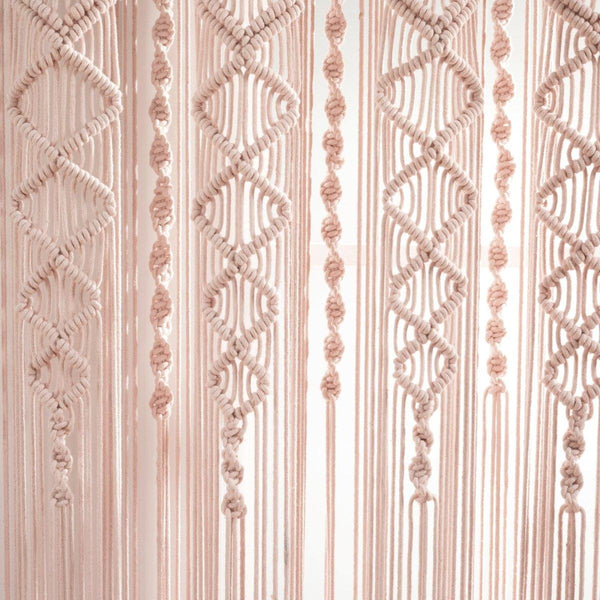 Boho Macrame Textured Cotton Window Curtain