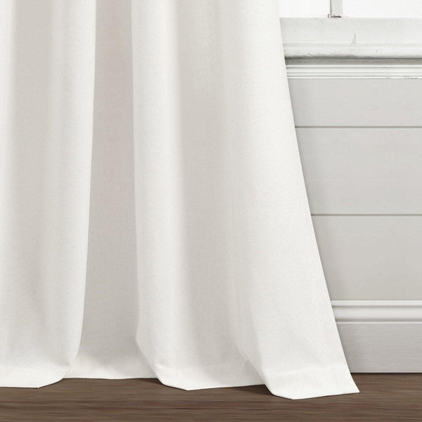 Farmhouse Boho Stripe Woven Tassel Yarn Dyed Recycled Cotton Blend Window Curtain Panel Set