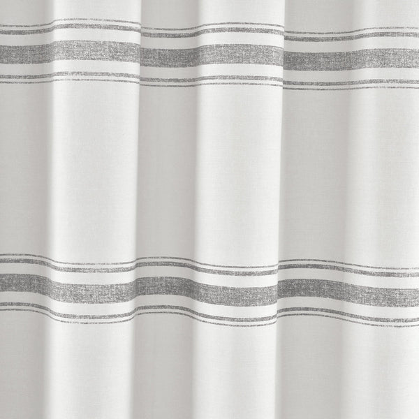 Farmhouse Stripe 100% Cotton Shower Curtain