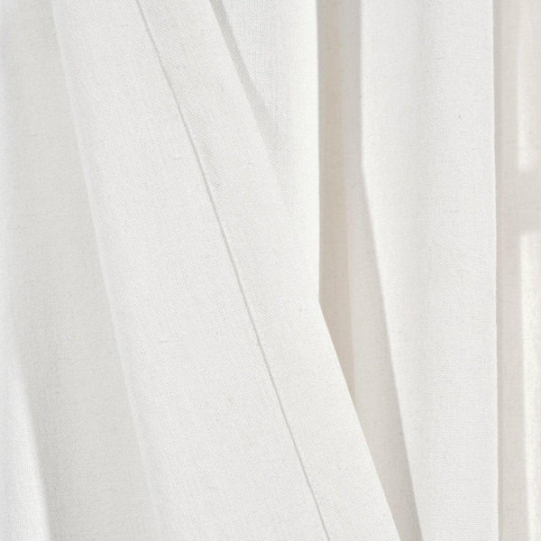 Linen Button Pinched Pleat Window Curtain Panel