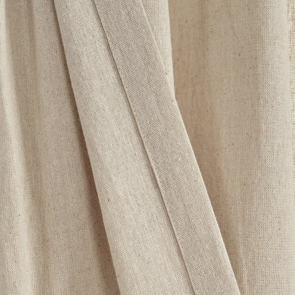 Linen Button Pinched Pleat Window Curtain Panel