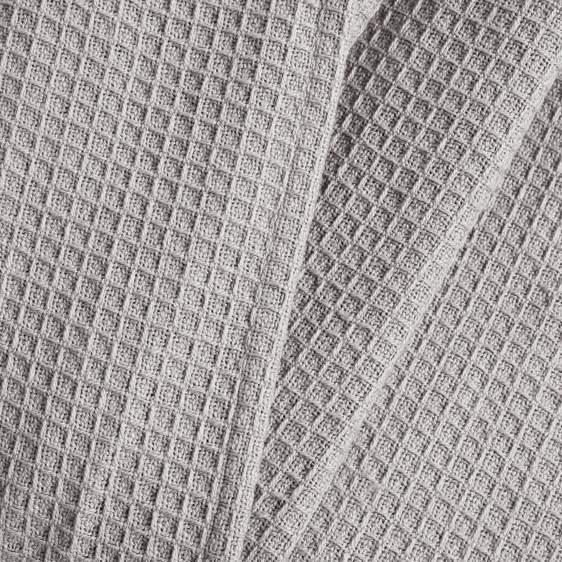 Waffle Cotton Knit Tassel Fringe Throw