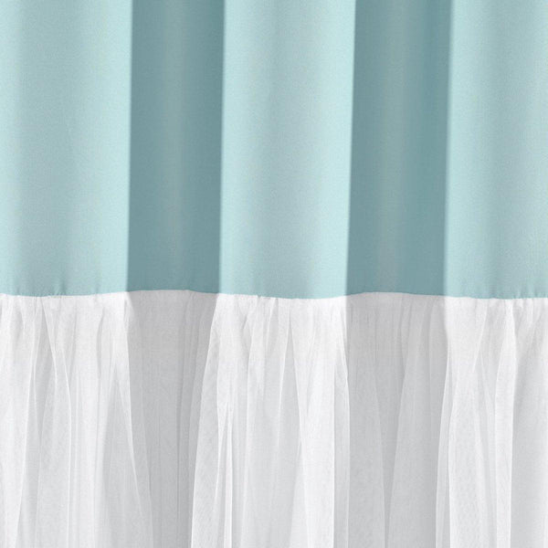Tulle Skirt Colorblock Shower Curtain