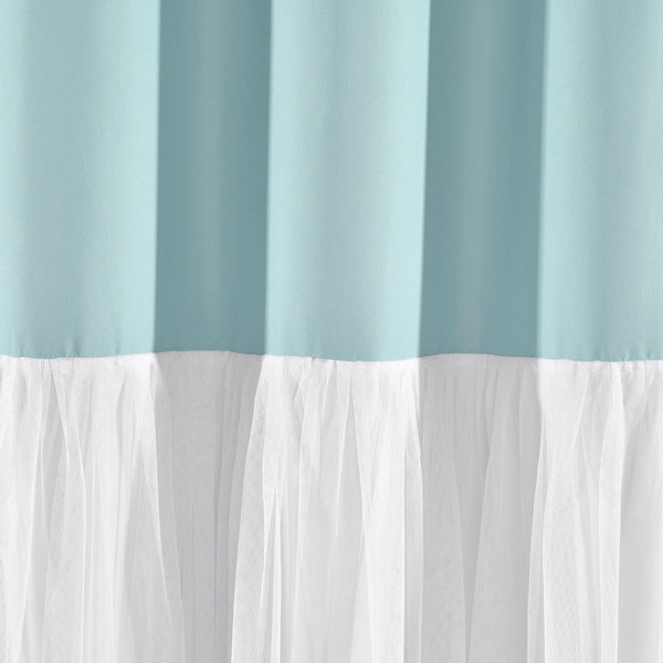 Tulle Skirt Colorblock Shower Curtain