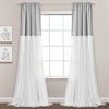 Tulle Skirt Colorblock Window Curtain Panel Set