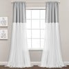 Tulle Skirt Colorblock Window Curtain Panel Set