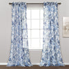 Cynthia Jacobean Sheer Window Curtain Panel Set