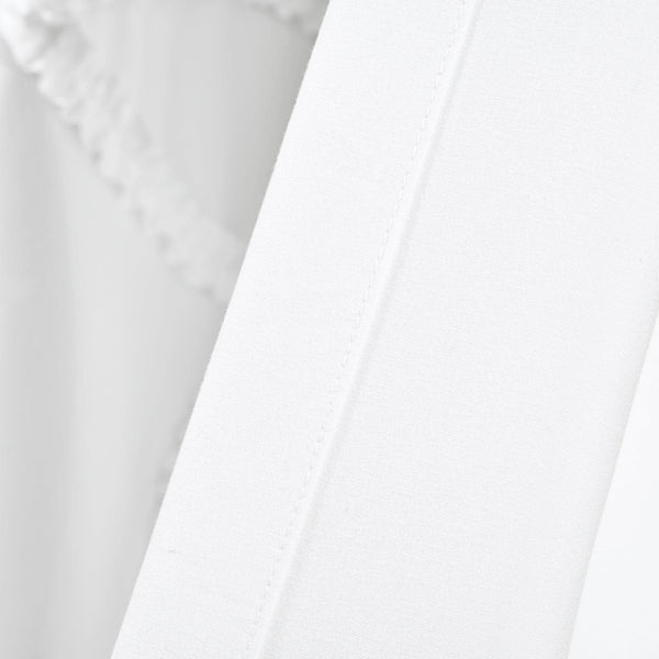 Ruffle Flower Window Curtain Panel Set