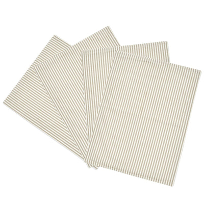 Farmhouse Ticking Stripe Yarn Dyed Placemat 4-Pack Set