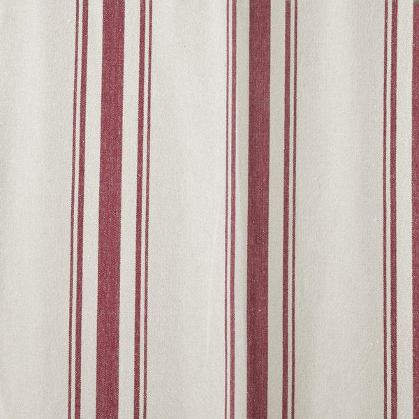 Farmhouse Stripe Yarn Dyed Recycled Cotton Blend Window Curtain Panel Set
