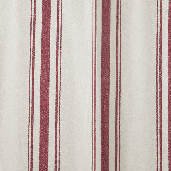 Farmhouse Stripe Yarn Dyed Recycled Cotton Blend Window Curtain Panel Set