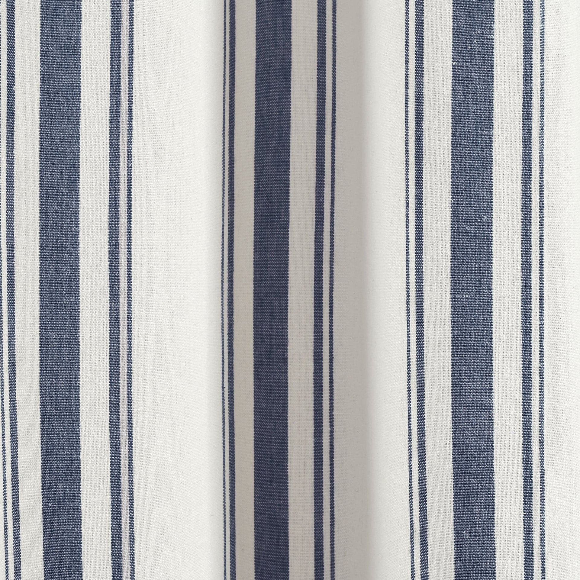 Farmhouse Stripe Yarn Dyed Recycled Cotton Blend Window Curtain Panel Set