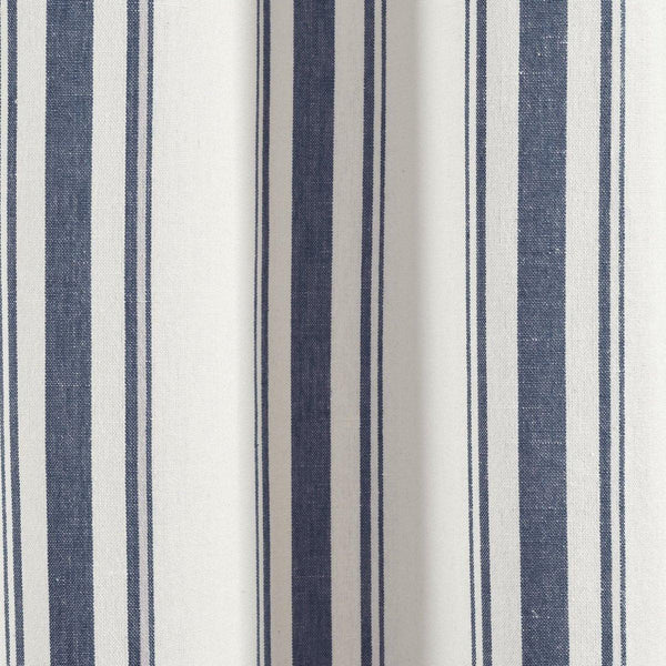 Farmhouse Stripe Yarn Dyed Recycled Cotton Blend Window Curtain Panel Set