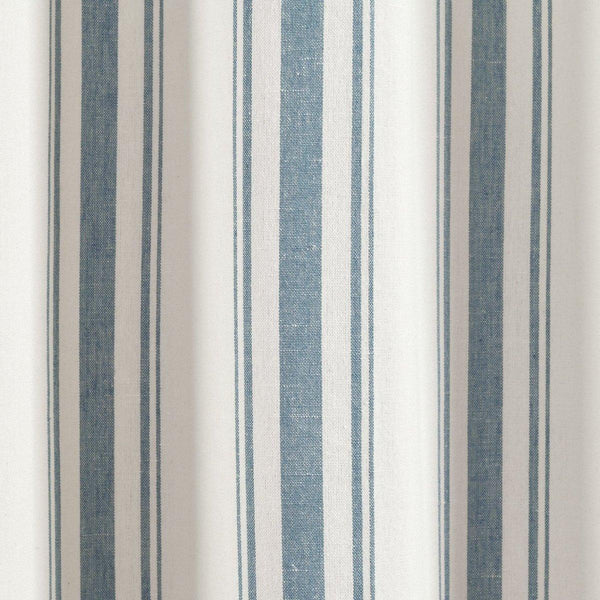 Farmhouse Stripe Yarn Dyed Recycled Cotton Blend Window Curtain Panel Set