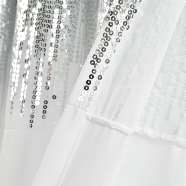 Shimmer Sequins Window Curtain Panel Set
