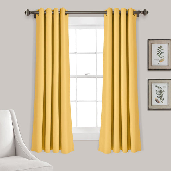 Insulated Grommet Blackout Window Curtain Panel Set