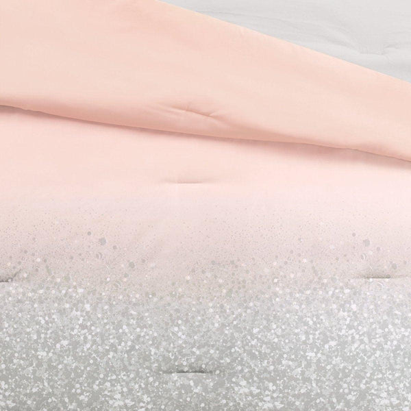 Glitter Ombre Metallic Print Comforter Set With Pillowcases