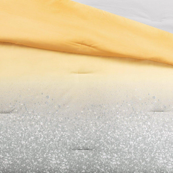 Glitter Ombre Metallic Print Comforter Set With Pillowcases