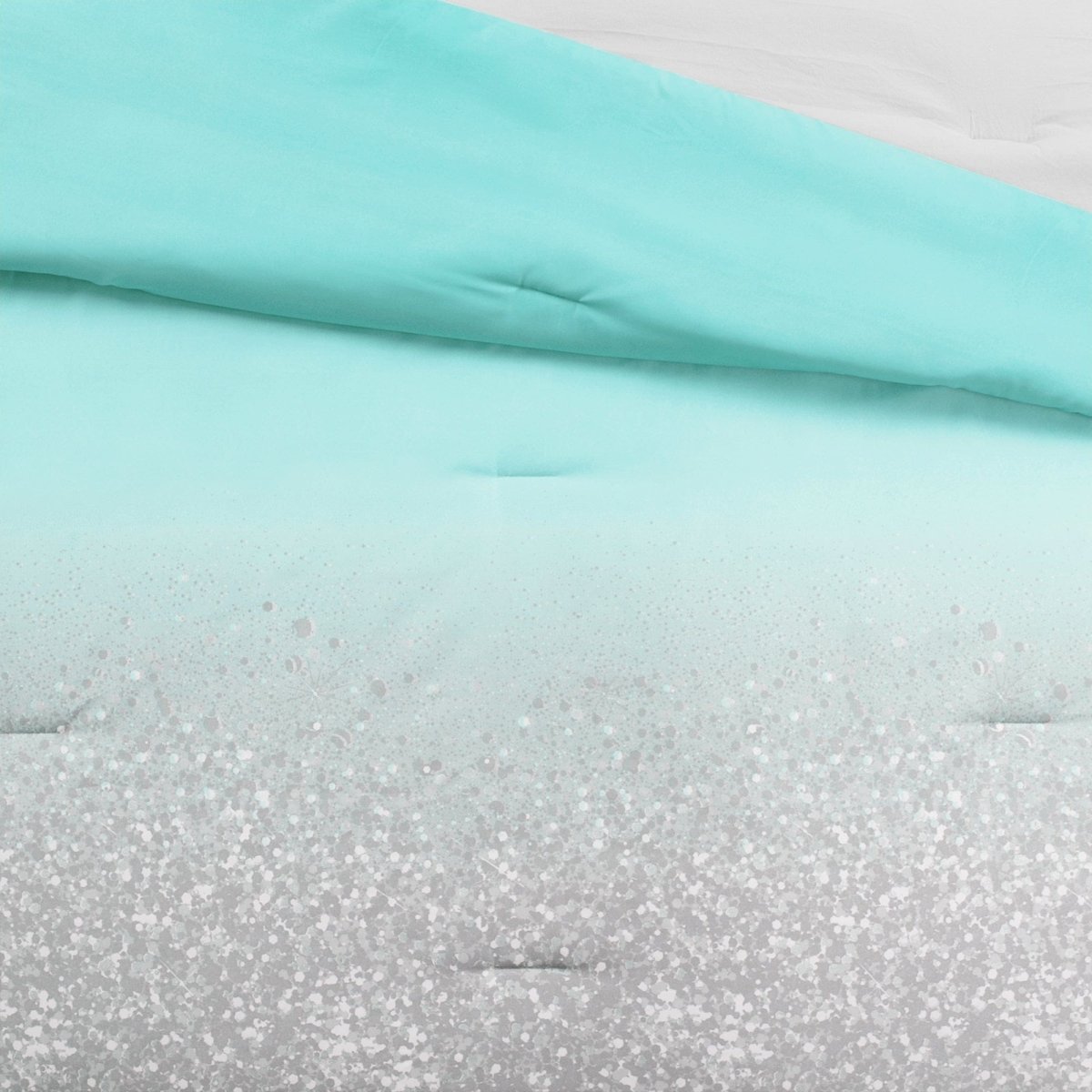 Glitter Ombre Metallic Print Comforter Set With Pillowcases