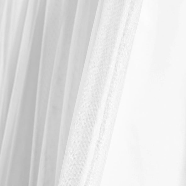 Tulle Skirt Solid Window Curtain Panel Set