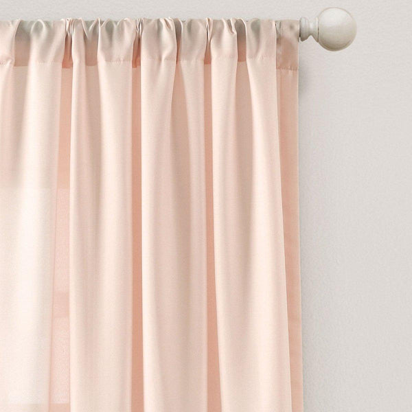 Tulle Skirt Solid Window Curtain Panel Set