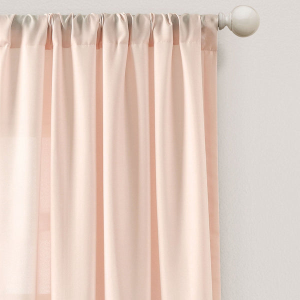 Tulle Skirt Solid Window Curtain Panel Set