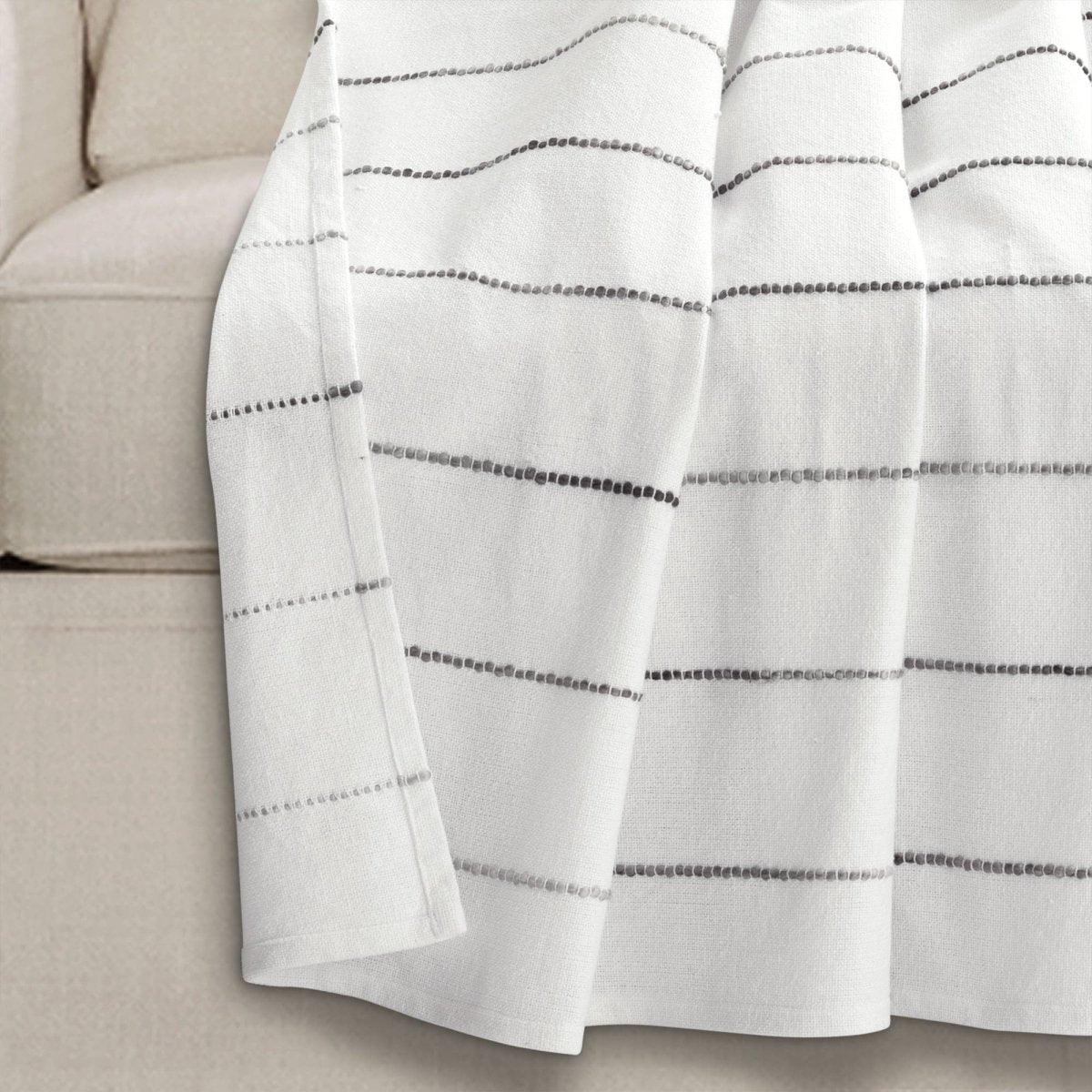 Ombre Stripe Yarn Dyed Recycled Cotton Blend Throw