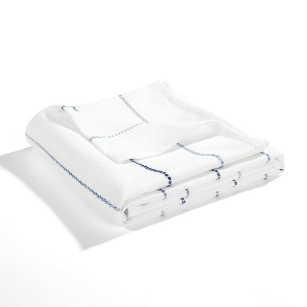 Ombre Stripe Yarn Dyed Recycled Cotton Blend Throw