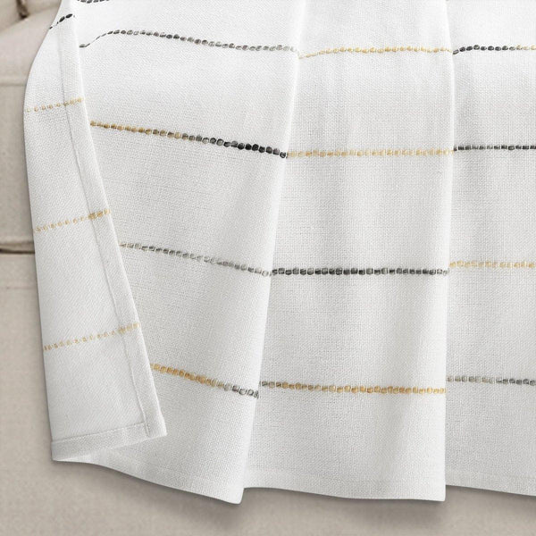 Ombre Stripe Yarn Dyed Recycled Cotton Blend Throw