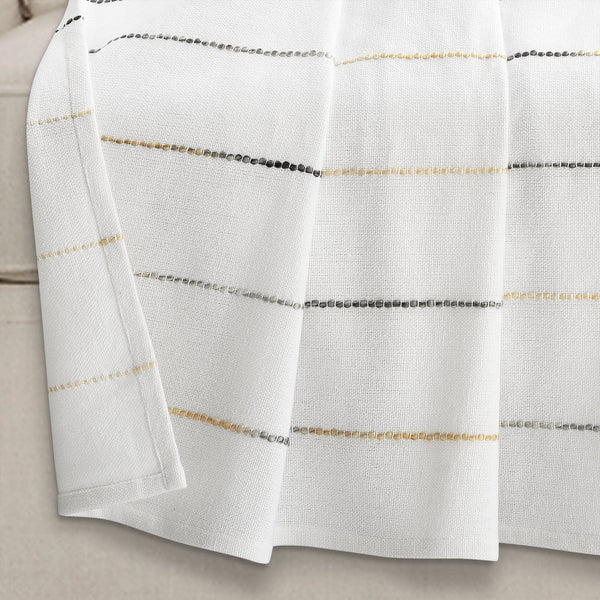 Ombre Stripe Yarn Dyed Recycled Cotton Blend Throw