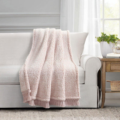 Sherpa Tassel Fringe Throw